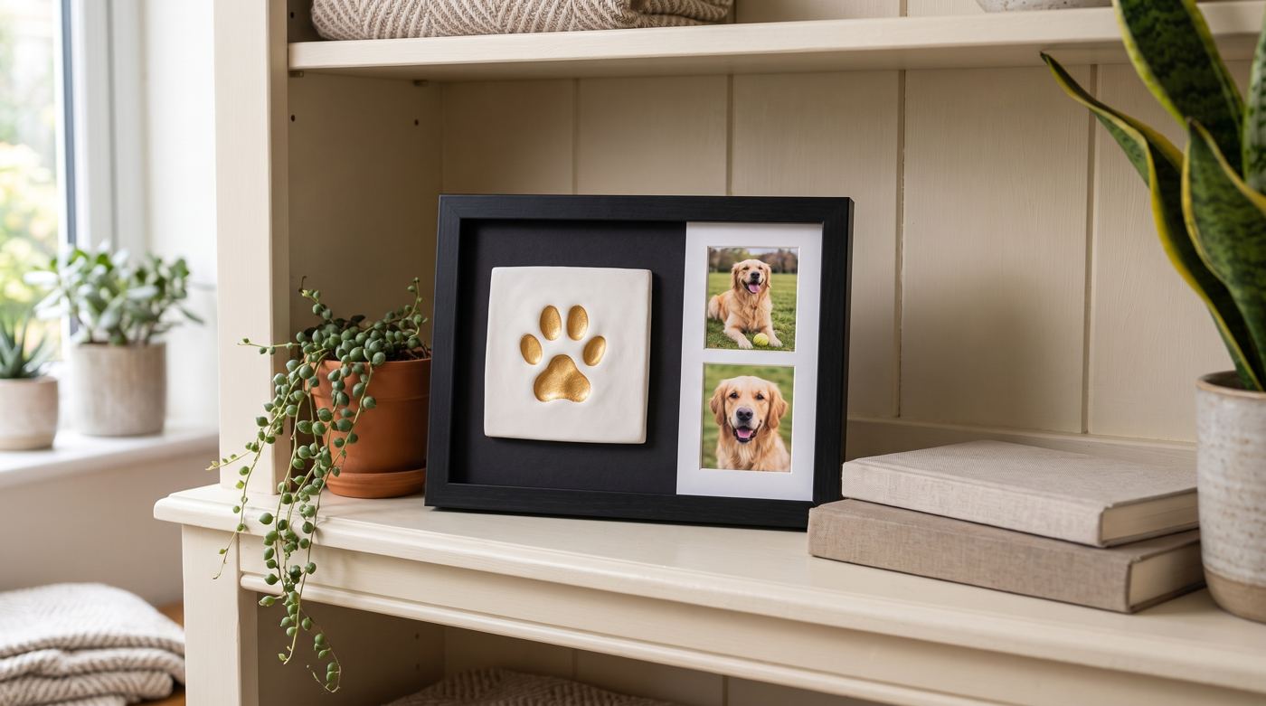 Customer photo of the keepsake on a shelf